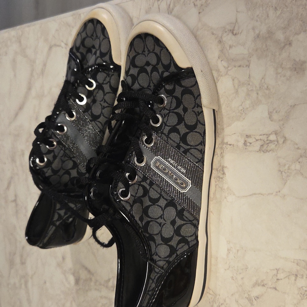 Coach Black and White Sneakers - Picture 2 of 8